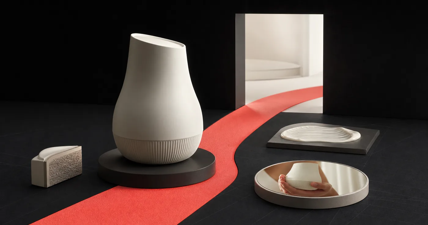 A product presented with material evidence and a clear route toward purchase